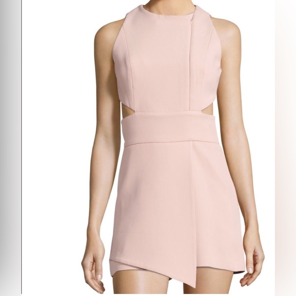 Misha Collection Clara Cut-Out Playsuit in pink size 4